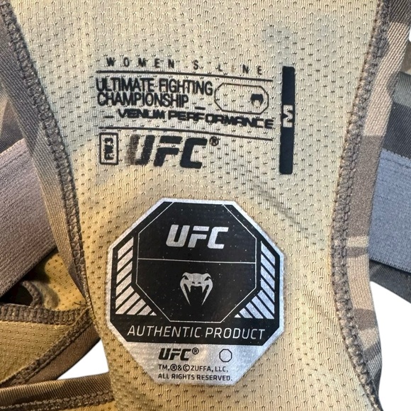 UFC Tan Camouflage Razorback Sports Bra - Picture 4 of 4